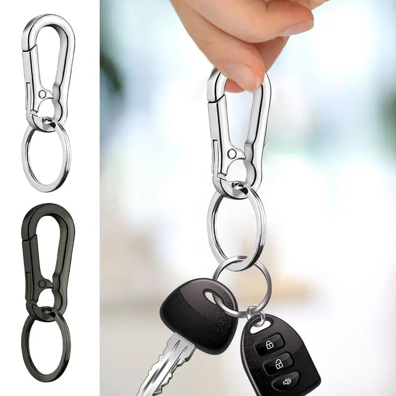 car Keychain Anti-Lost Zinc Alloy auto Key Chain With KeyRing Gourd Buckle Carabiner Keychain Car Key Ring  Hanging Buckle
