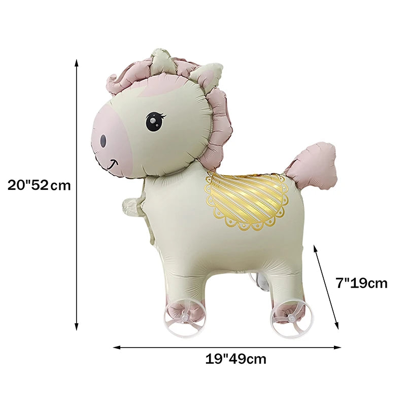 Baby Shower 4D Foil Elephant Balloons On Stand Walking Design