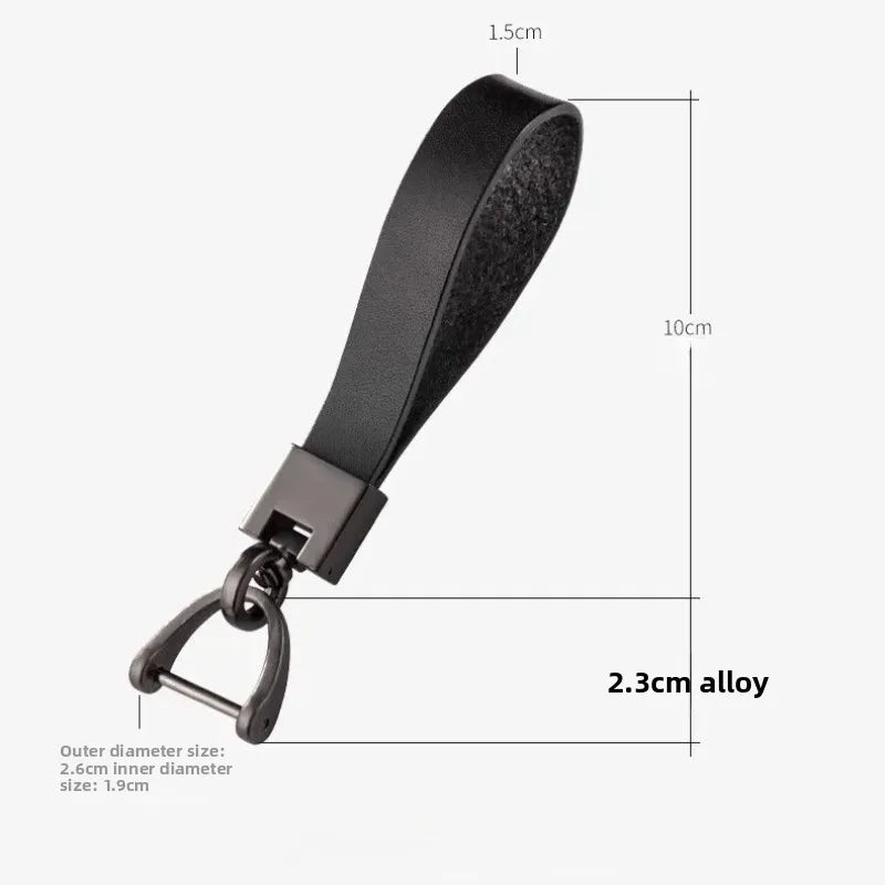 Car Key Chain Luxury Genuine Leather Keychain Pure Color Buckle Car Key Ring Car Accessories Gift Car Keychain car keychain
