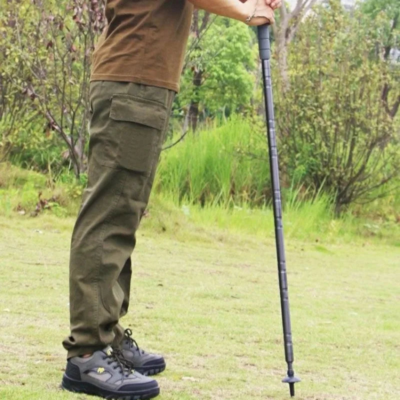 Aluminium Alloy Outdoor Camping Walking Sticks Camping Mountain Climbing Anti-slip Portable Multi-functional Walking Sticks