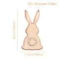 Easter Bunny Egg Wooden Tray Food Plate Fruit Serving Bread Display Wooden Spring Decor  Cake Decor Easter Supplies