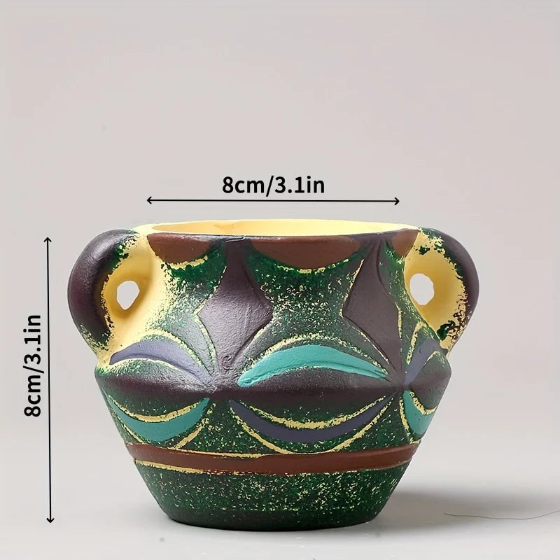 Cute Ceramic Succulent Garden Pots Planter with Drainage Flower Pot Small Plant Cactus Herbs Planter Indoor Garden Decoration