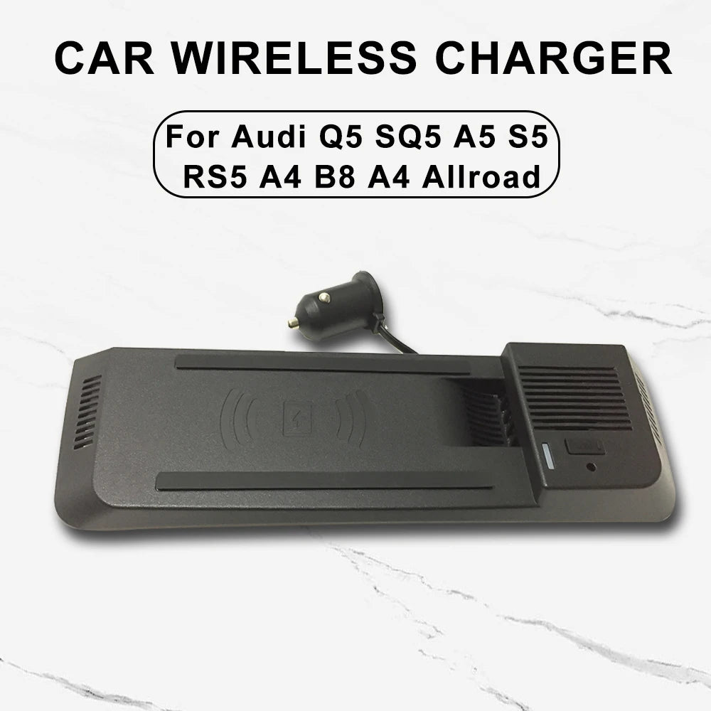 15W Wireless Charger for Audi A4 B8 B9 A4 Allroad A5 S5 RS5 Q5 SQ5 Phone Holder Mount Charging Pad Fast Charge Car Accessories
