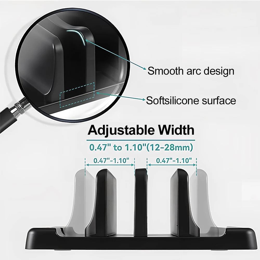 Office ABS  Laptop Stand Vertical Save Desktop Space Easy To Place Computer Accessories Scalable Width Office Desk Storage