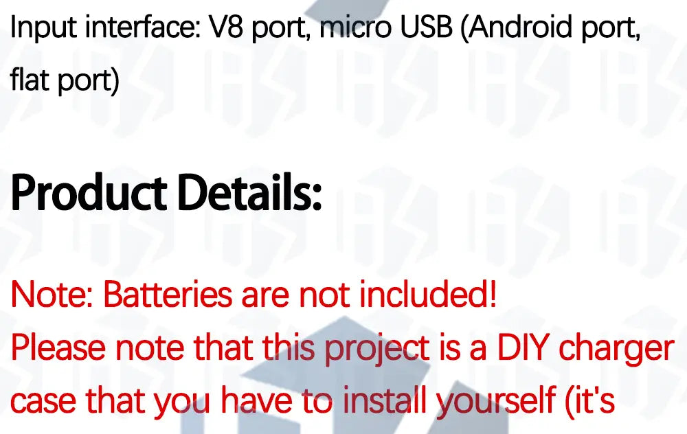 DIY-Metall-Powerbank-Baukastenset mit Metall-Ladegehäuse, ausgestattet mit V8-Anschluss, Micro-USB-Android-Anschluss und Flachanschluss zur Selbstmontage mit Ausgangs-Input-5-V-Fähigkeiten