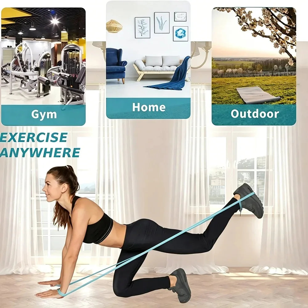 15-85LBS Heavy-Duty High-Elasticity Exercise Band with Accessories Multiple Resistance Levels for Gym,Pilates,Ideal for Beginner