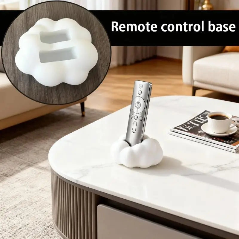 For TV/Air Conditioner Remotes, Phones Gadgets Cute 3D Cloud-Shaped Remote Control Holder - Desktop Home Storage Organizer Stand
