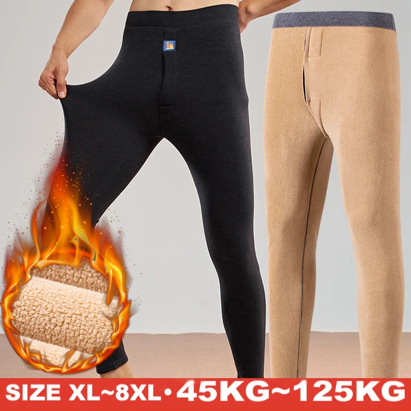 Thermal Underwear Men's Winter Clothes Fleece Keep Warm Pants Soft comfortable Underpants Sleepwear Breathable Thermo Leggings