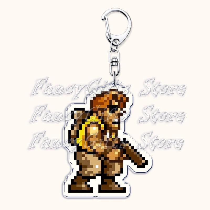 Classic Video Game Keychains for Accessories Bag Marco Rossi Fio Germi Eri Kasamoto Keyrings Jewelry Fans Gamers Gaming Gifts