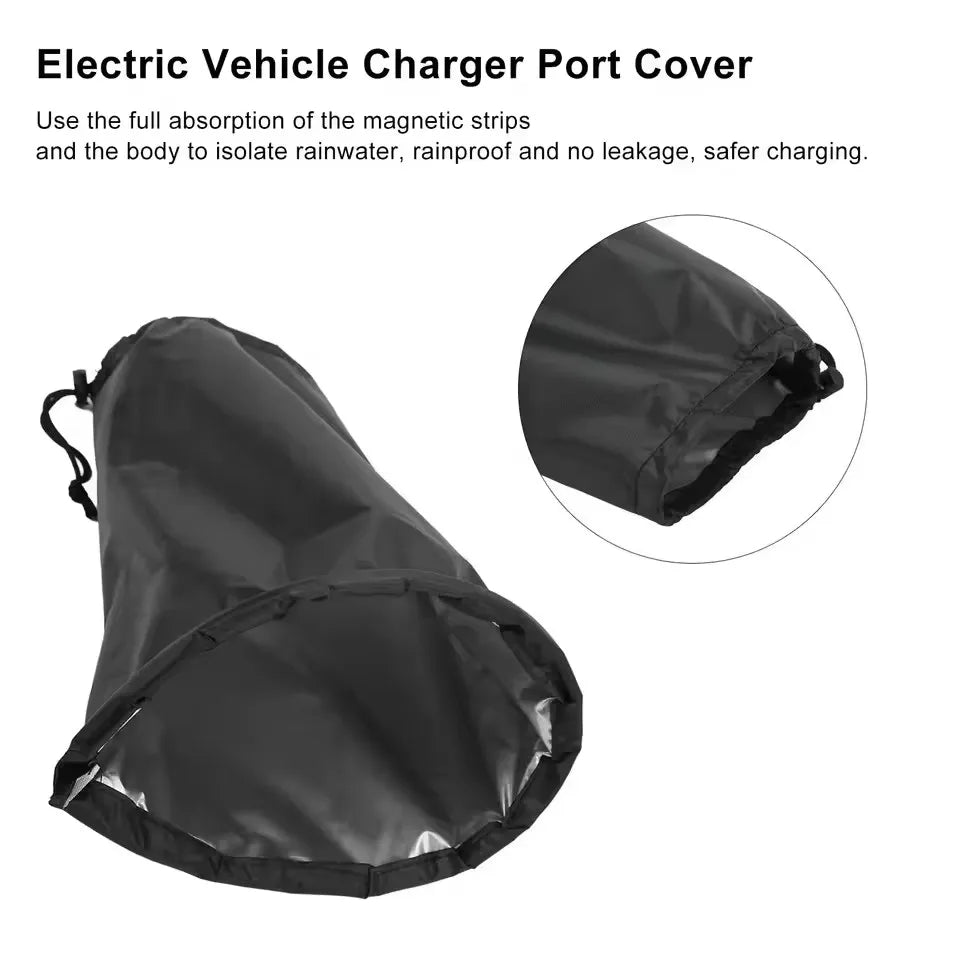 Car Charging Port Rain Shelter Waterproof Outdoor Charger Gun Protector EV Magnet Transparent Covers Car Accessories