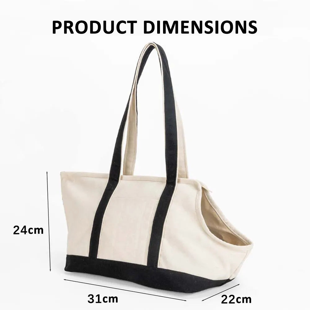Pet Travel Carrier Fashion Pet Canvas Shoulder Bag Foldable Breathable Travel Carrier Portable Pet Bag For Dogs And Cats