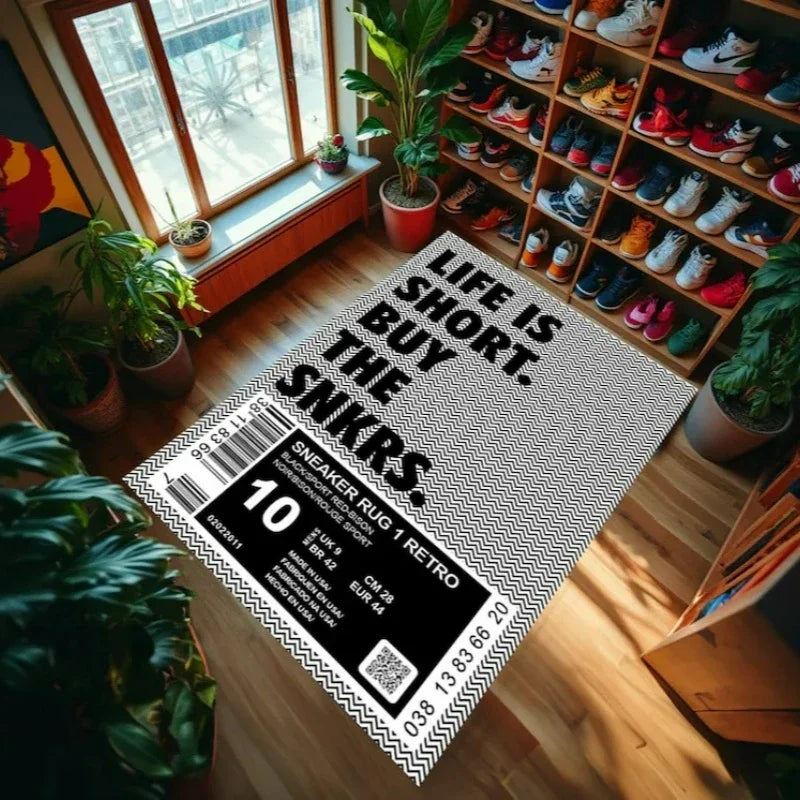 Sneaker Rug Bedroom Decor Carpets Leisure Area Carpet Sofa Soft Floor Mat Bedside Non-slip Rugs Doormat Birthday Gift for Him