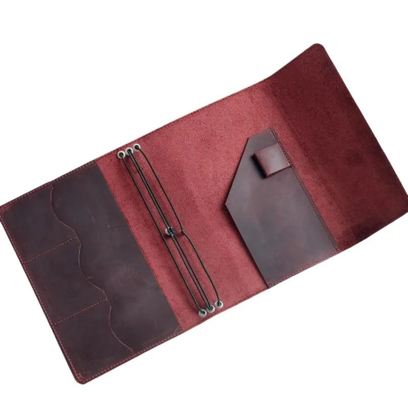 PU Leather Travel Journal Notebook Cover Retro Loose Leaf Planner Protector Case For Diary Office Gift UseNF stationery