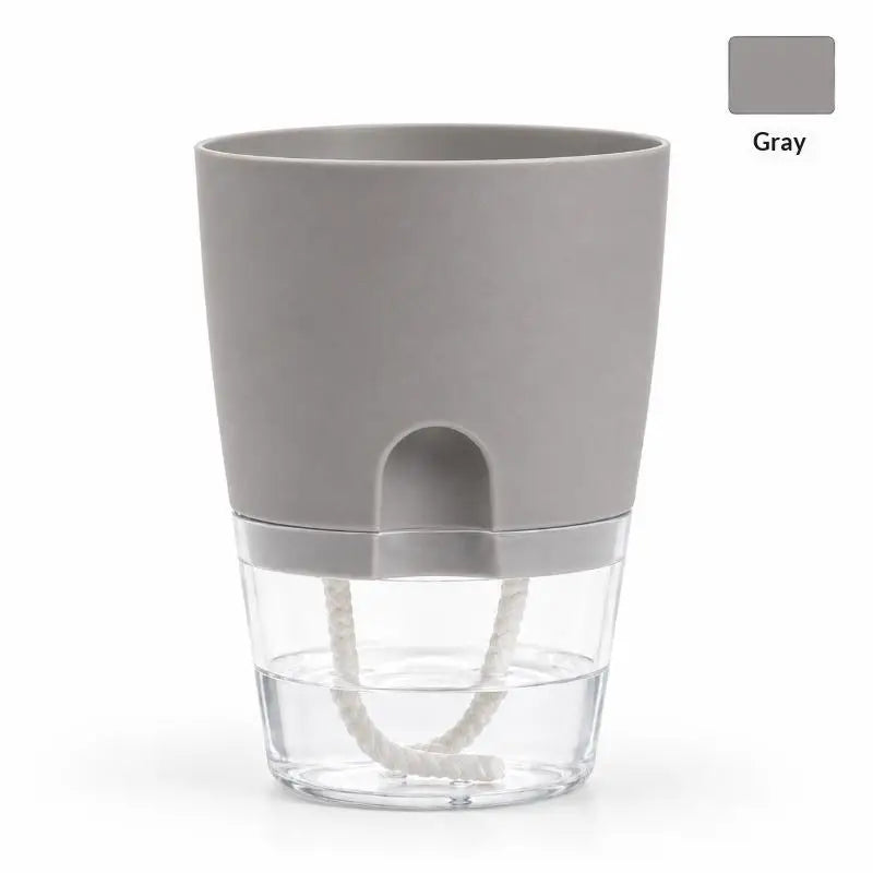 1Pcs Plastic Planters Transparent Self-Watering Plant Flower Pot Lazy Hydroponic Flowerpot Home Garden Decoraction Planters