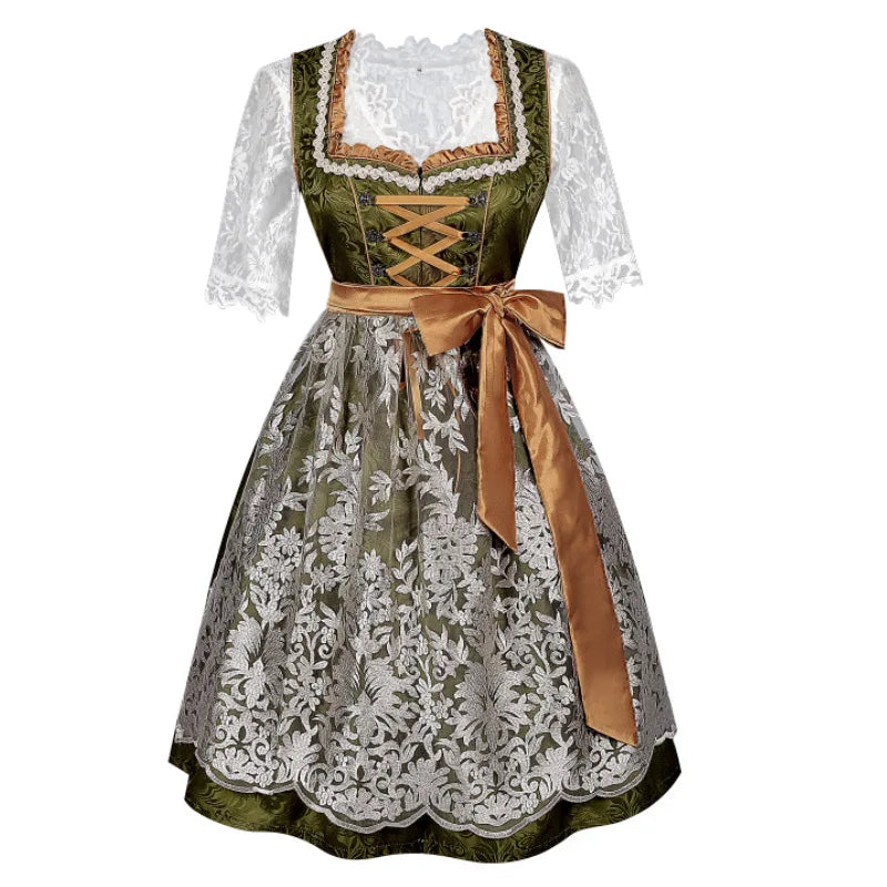European Beer Festival Costume Plus Size Dress Medieval Traditional Bavarian Clothing Halloween Manor Maid Dress Cosplay Costume