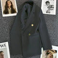 Small Blazer Women's 2025 Spring Autumn New Korean Style Loose Double-breasted Top