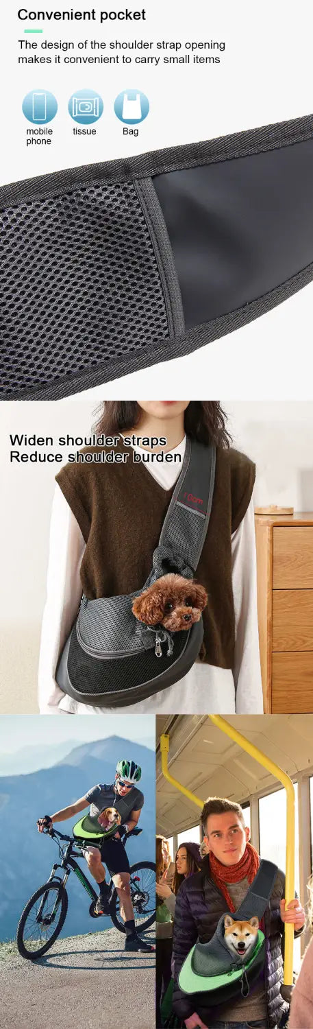 Sac à dos de transport pour animaux de compagnie en maille noire et tissu pour petits animaux, avec sangle d’épaule réglable, fabriqué dans la partie continentale de la Chine, pour les petits animaux et les races moyennes.
