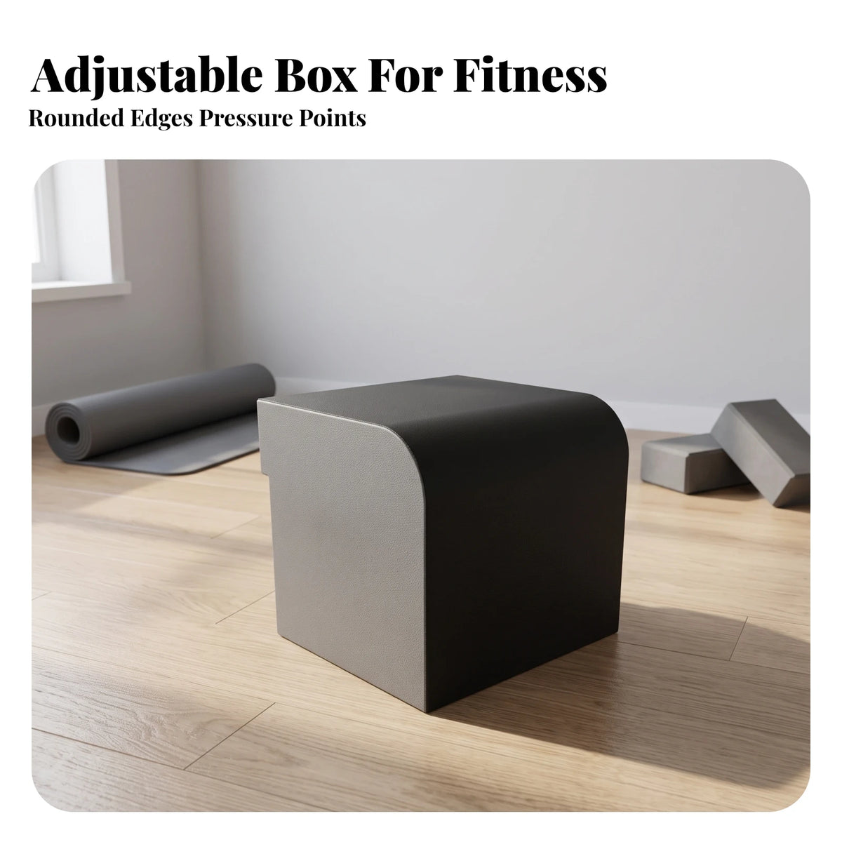 Hip Thrust Box with Padded Top Compact Hip Thrust Box Fitness Equipment Anti-Slip for Home Gym