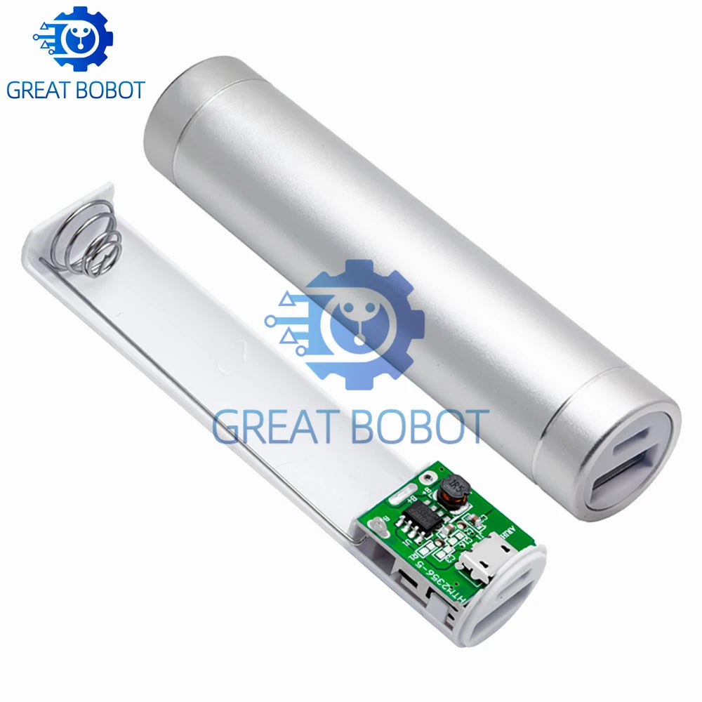 Metal Power Bank DIY Kit-No Welding Required! Includes Storage Case,1X 18650 Battery,5V1A USB External Charger for Smart Phones