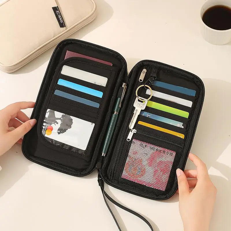 Travel Accessories Organizer 1 Document Bag with Card Holder Multiple Slots for Efficient Packing Work Trips and Tourism
