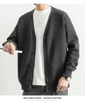 Men Button Sweaters Solid Color Knit Cardigans for Man Alibaba Korean Japanese Sweater Coat