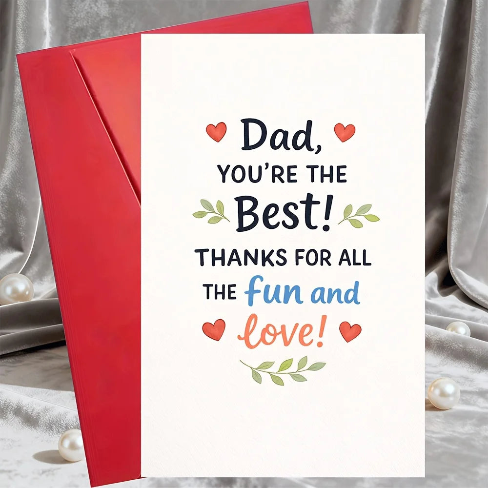 Dad, you are the best. Thank you for bringing us joy and love. A gift for our husband and a Father's Day card
