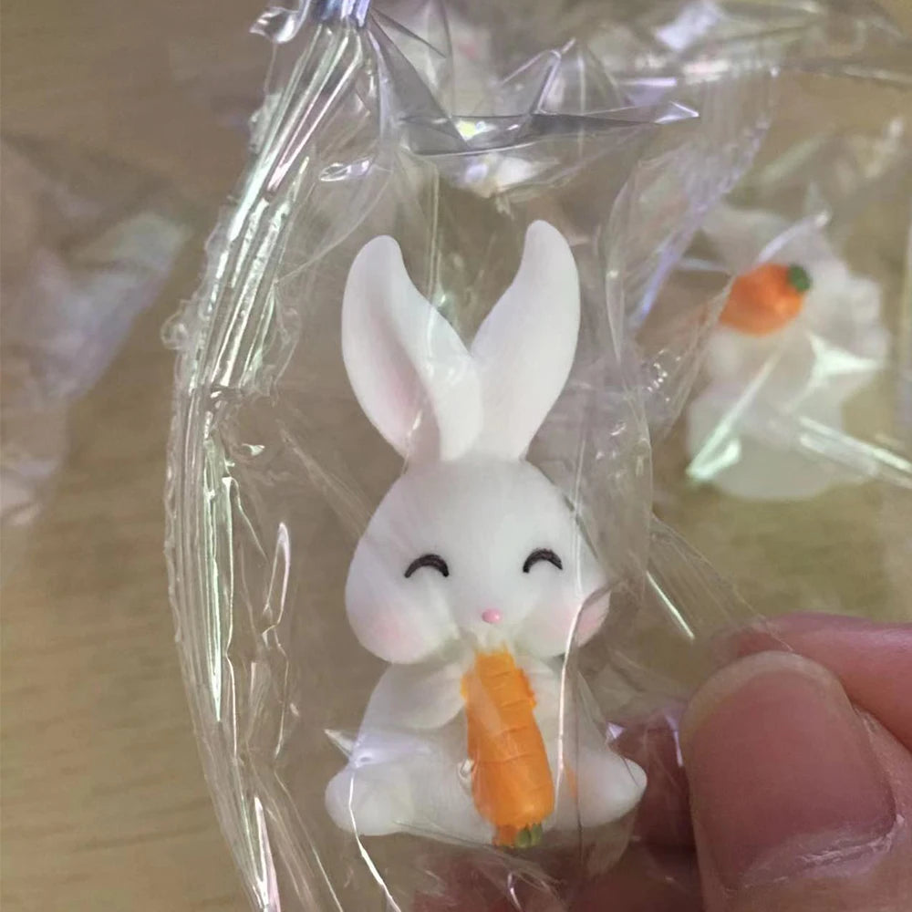 Easter Cute Resin Bunny Rabbit Figurine Micro Landscape DIY Home Room Decoration Garden Decor Miniature Ornament Accessorie