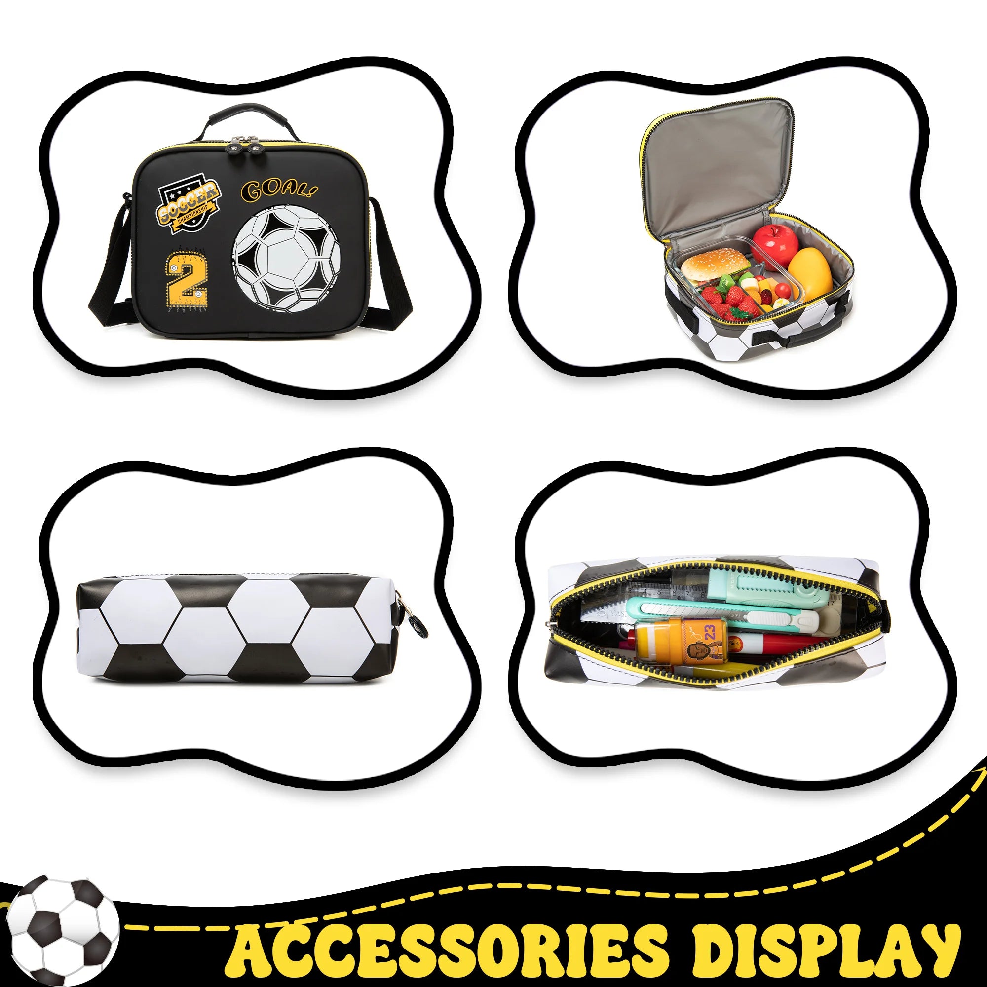 Kids School Backpacks for Boys Backpack with Lunch Bag for Elmentary Students Kids Travel Bookbag for Boys Age 6-12