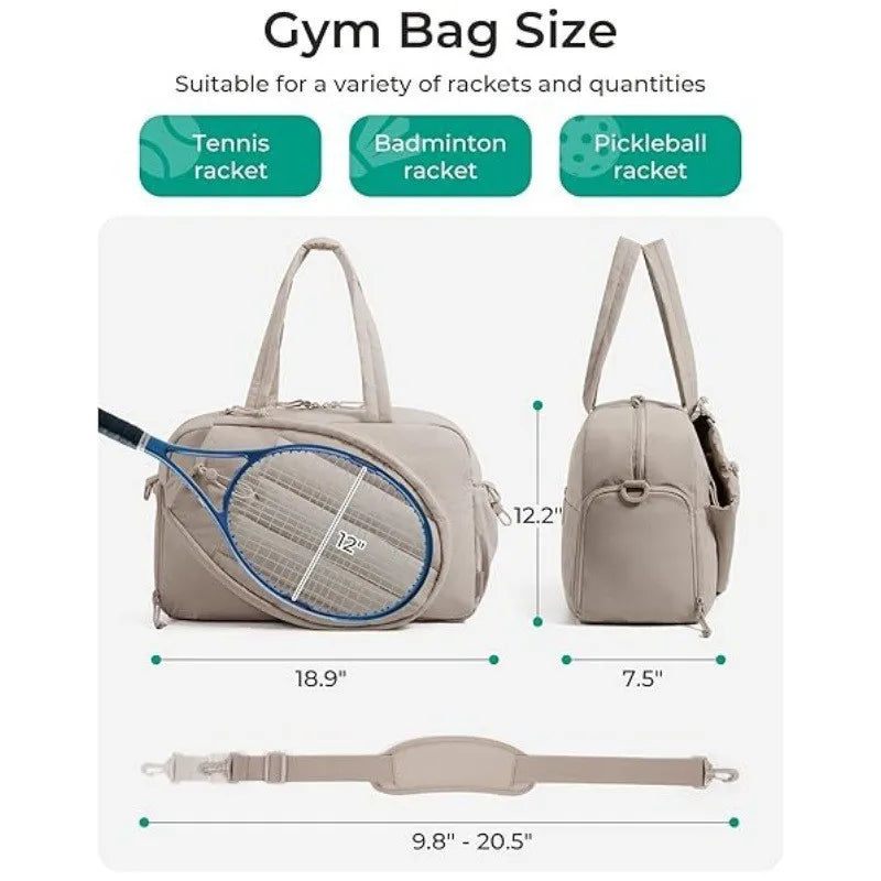 Tennis Rackets Bag Badminton Pickleball Storage Bag Outdoor Travel Sports Training Commuting Shoulder Bags Padel Handbag