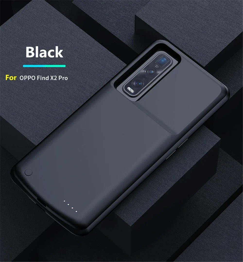 10000mAh Extrenal Battery Cases for OPPO Find X2 Pro Portable Charger Power Bank Battery Cover for OPPO Find X2 Charging Case