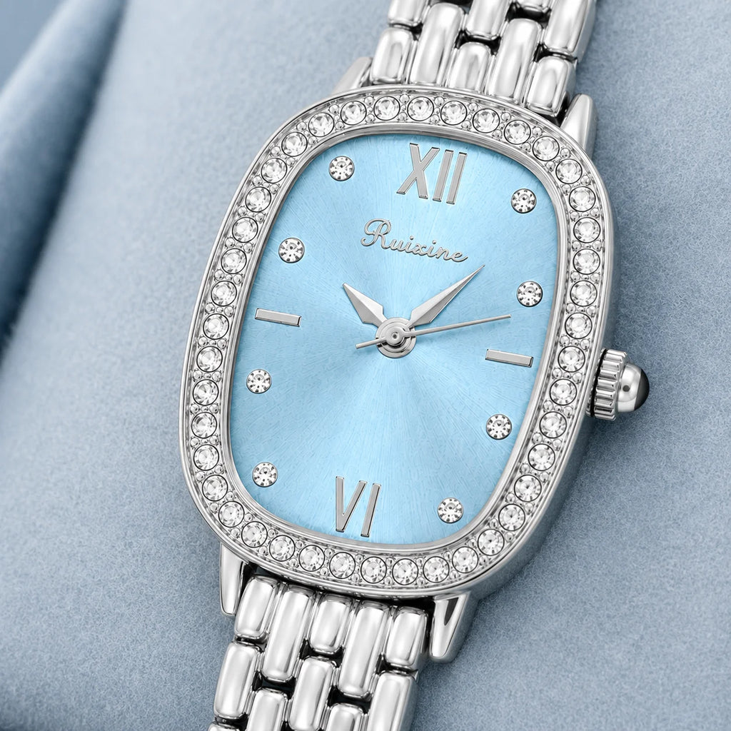 RUIXINE Women's Watches Fashion Casual Small Dail Ladies Quartz Watch Elegant Stainless Steel Girls Dress Wristwatch