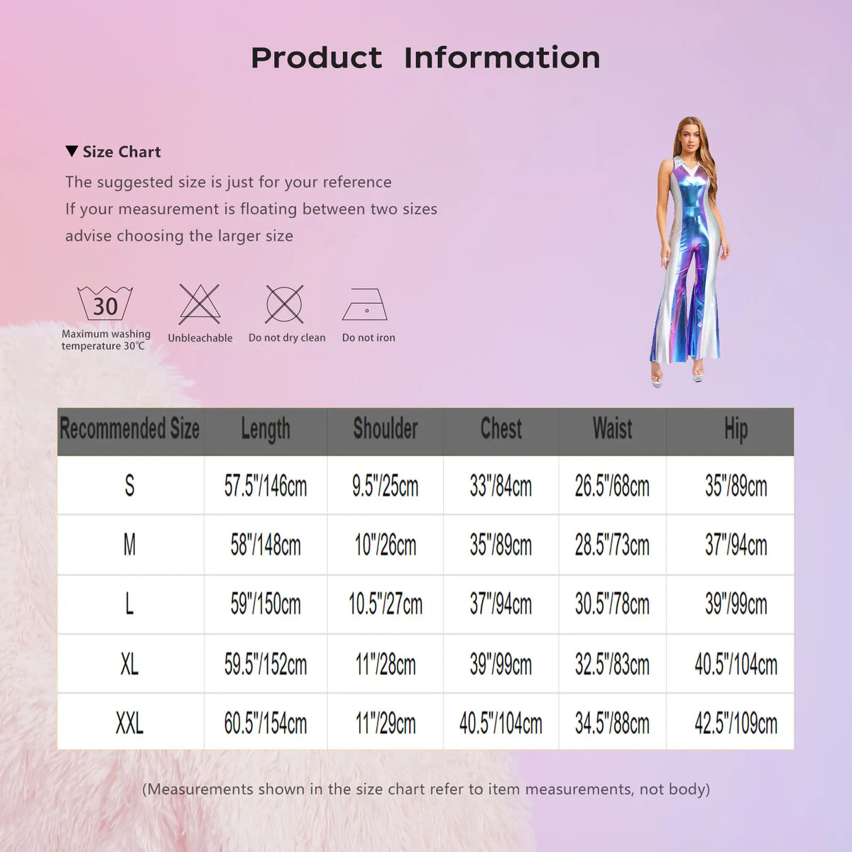 Womens Metallic Shiny 70s Disco Hippie Costume Clubwear Party Overalls Bell Bottom Jumpsuit V Neck Flared Long Pants Rompers