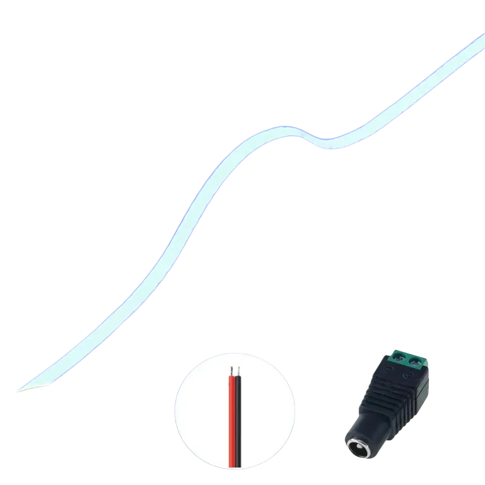 Blue led strip with sleek flexible design and free dc head 2pin ideal for diy home decor and ambient lighting