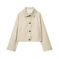 MUJER Women's Trench Coat Cropped Demi-season Jacket for Women Outerwears Short Women's Windbreaker Button Outdoor Coats Ladies