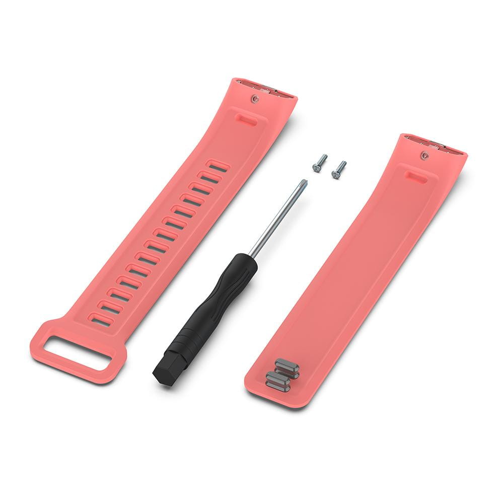 Bracelet en silicone rose pour Huawei Band 2 Pro, bracelet pour poignet, avec tournevis à poignée noire et vis argentées incluses