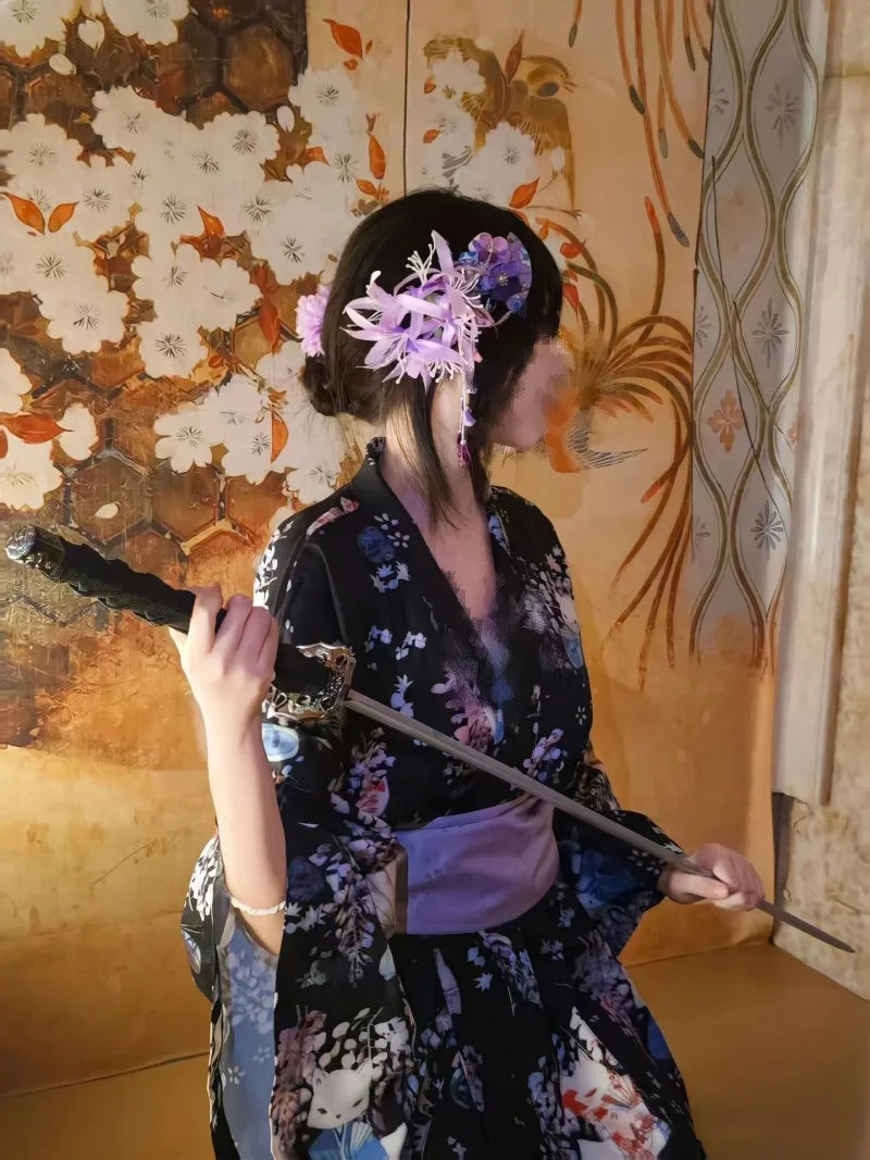 Girl Dress Yukata Women Clothing Fashion Photography Clothes Ethnic Style Stage Japan Kimono Cosplay Performance Costumes