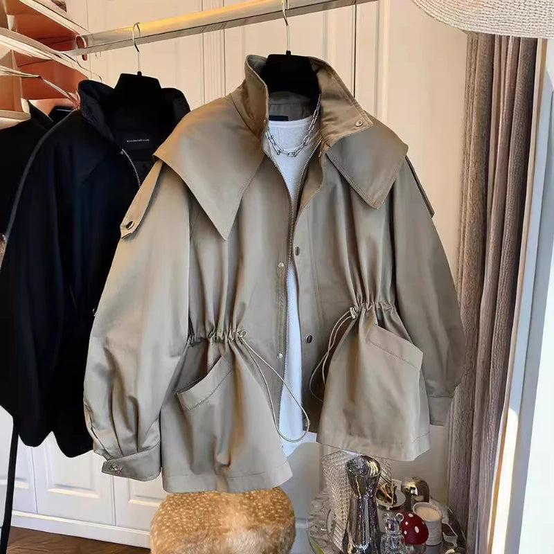 Women Jacket Korean Design Trench Loose Style Casual Windbreaker Coat Women's Spring and Autumn Outwear
