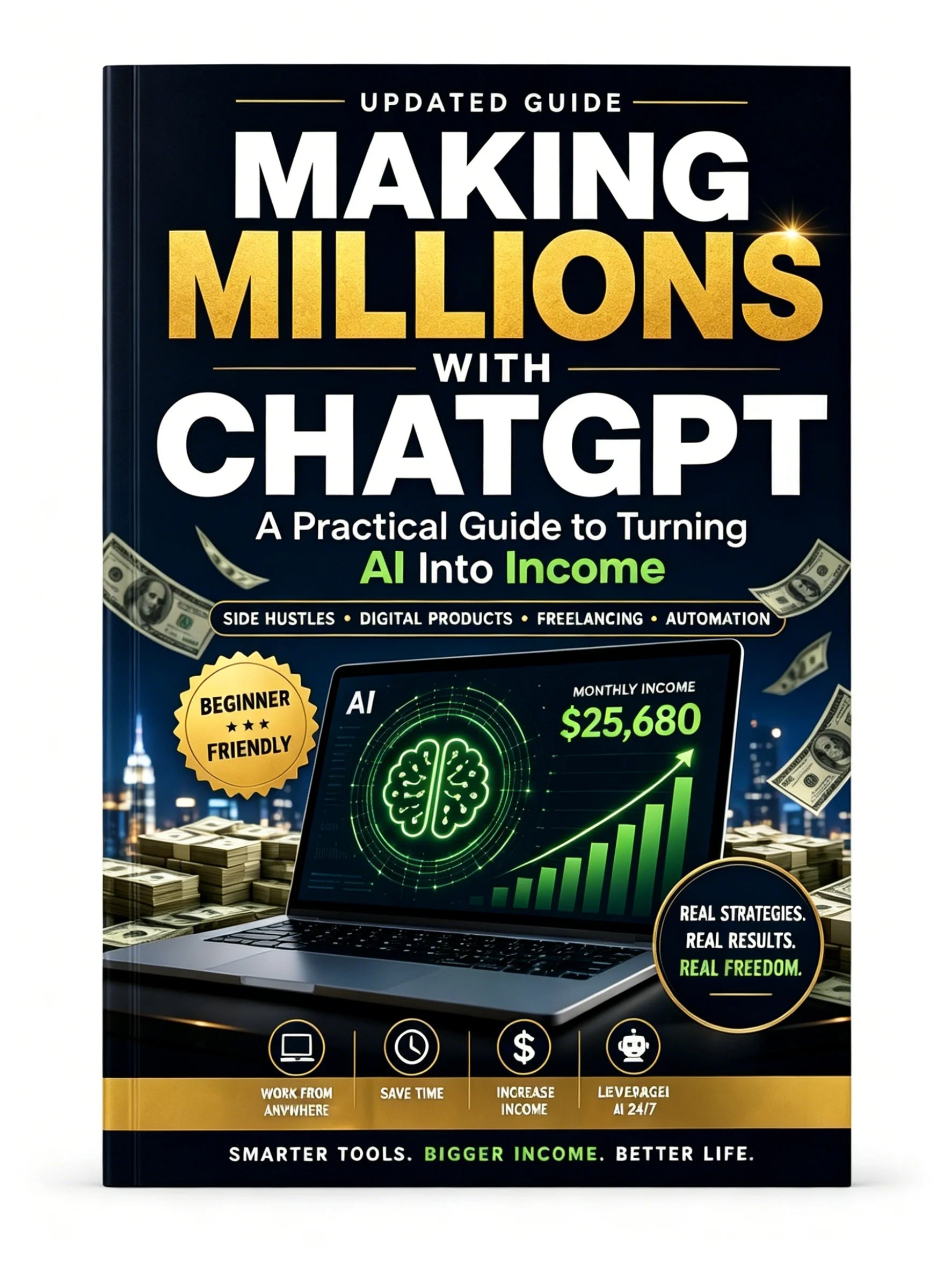 ChatGPT Income Guide Book, Learn How to Monetize AI Tools, Work From Home, Increase Passive Income With Step-by-Step Methods