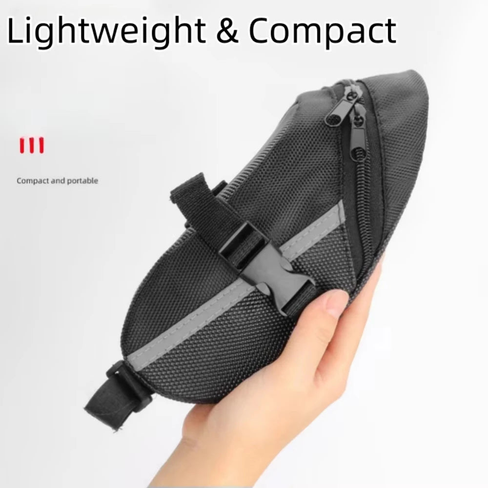 Black Bicycle WaterProof Saddle Bag Bicycle Reflective Tail Bag MTB Bike Universal Rear Bag Outdoor Bicycle Accessories