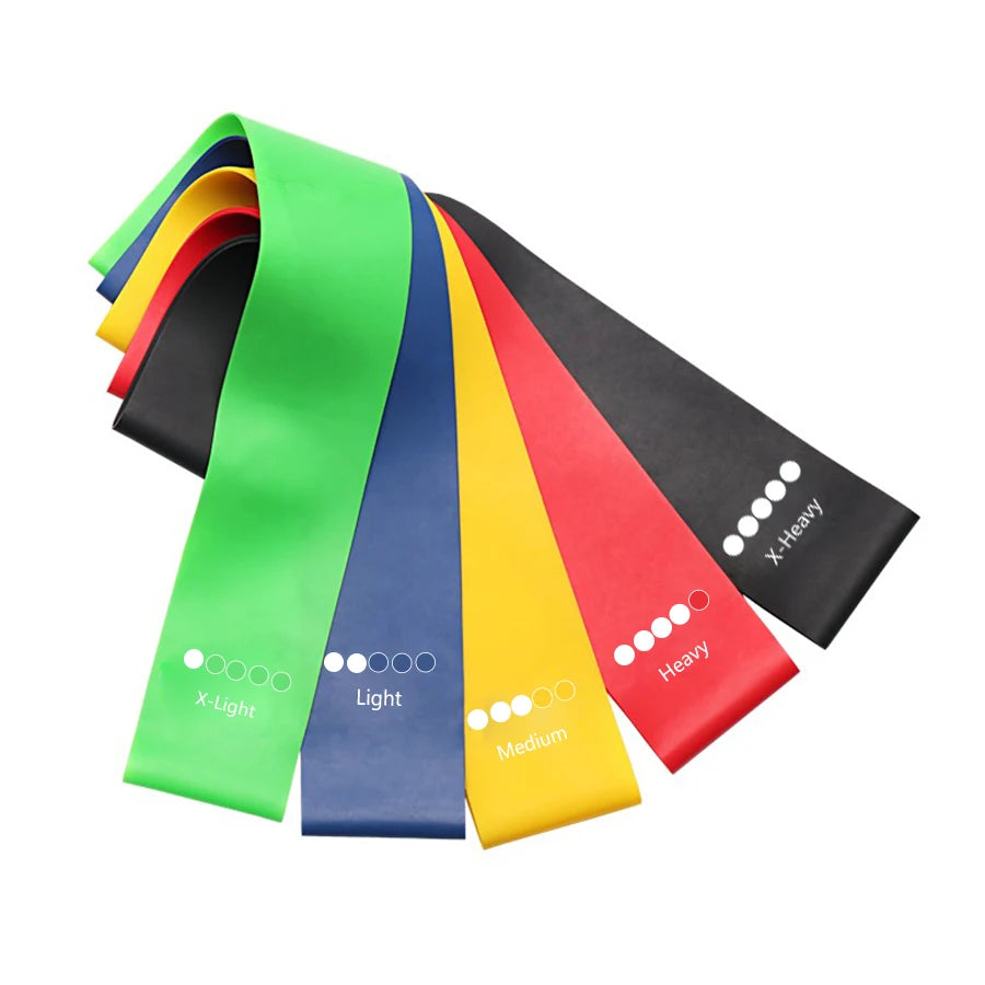 Fitness Resistance Loop Bands Rubber Elastic Exercise Bands, Multi Tension Training Bands for Yoga Pilates Home Workout