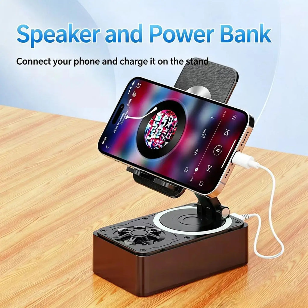 Mobile Phone Holder with Bluetooth Speaker Power Bank Three in One Multifunctional Desktop Stand Live Streaming Multifunctional