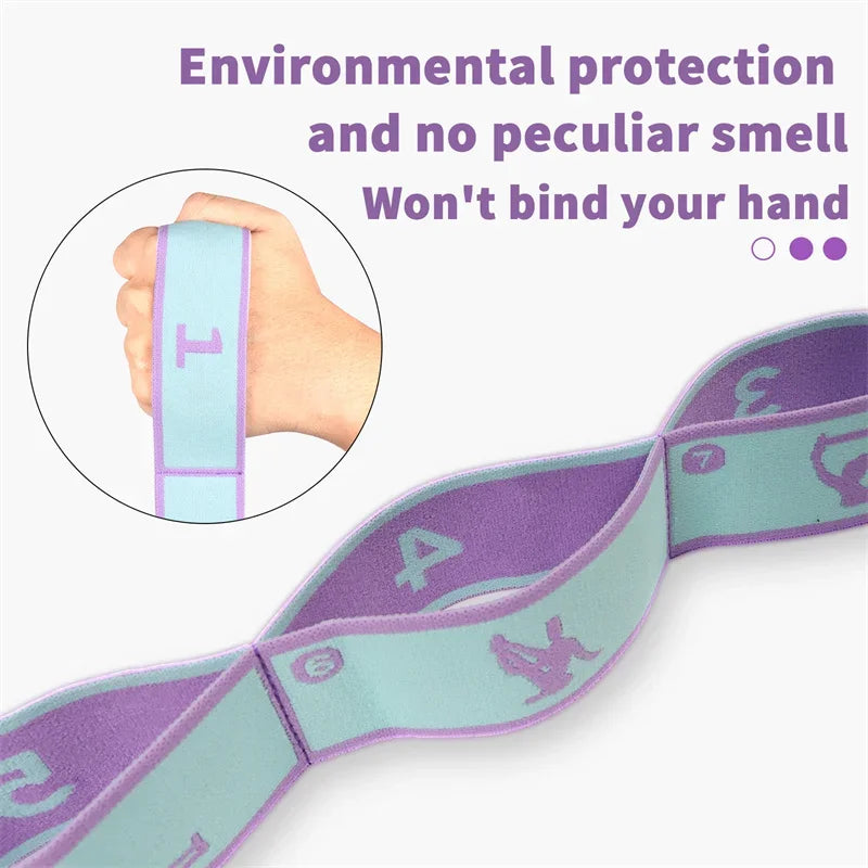Elastic Yoga Resistance Band Pilates Dance Stretching Belt Fitness Sport Exercise Pull Strap Belt Beginner Multi-Functional Band