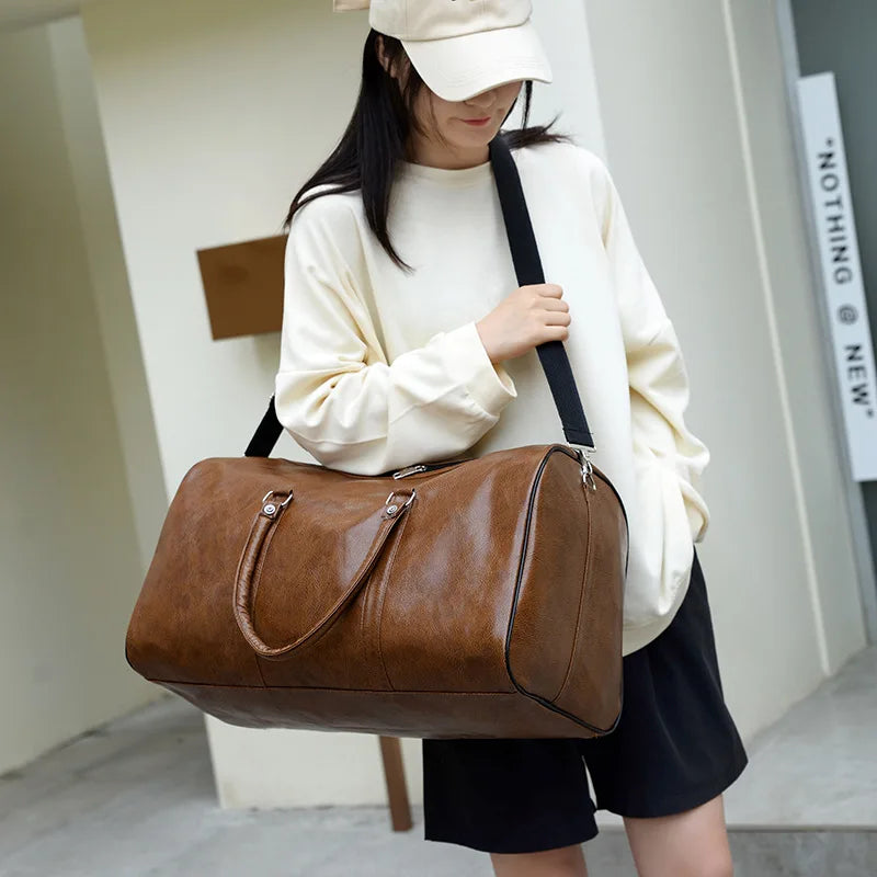 Gym Fitness Bags for Man Leather Travel Duffle Luggage Waterproof Shoulder Swimming Outdoors Boston Sports Female Bags Handbag
