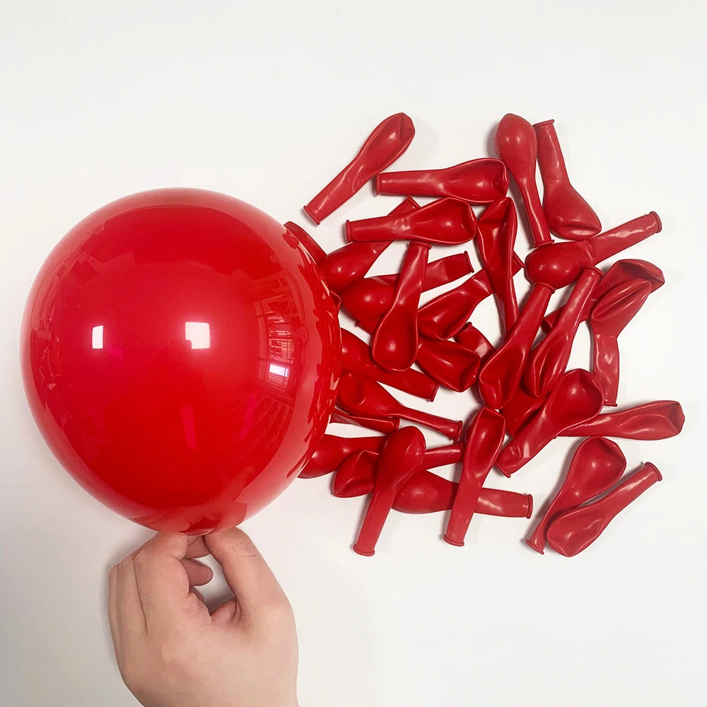 Red Balloon Garland Arch Kit Black Red Confetti Balloons Wedding Christmas Baby Shower Party Birthday Valentine Day Decoration