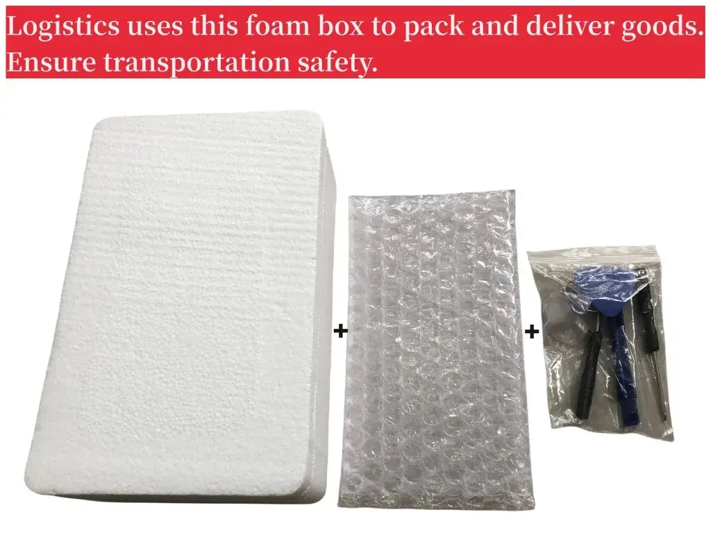 caja rectangular de espuma blanca con superficie texturizada, utilizada para el embalaje y la entrega de la carcasa del panel de la puerta trasera para el OnePlus 8T 5G