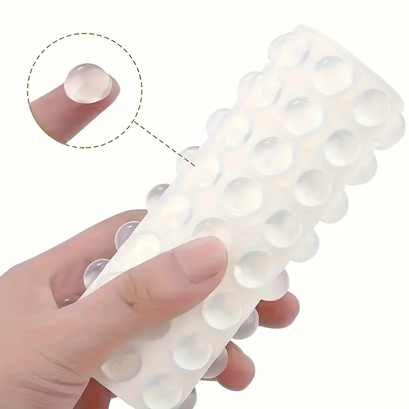 100pcs Silicone Bumpers, Self-Adhesive Non-Slip Pads for Furniture Protection, Transparent Shock-Absorbing Buffers for Home