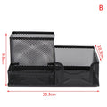 Desk Stationery Organizer Creative Metal Pen Holder Pencil File Storage Rack Storage Box Office Accessories Desktop Ornament