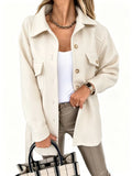 2026 autumn and winter new women's long-sleeved elegant pure-color lapel single-breasted belt wool coat