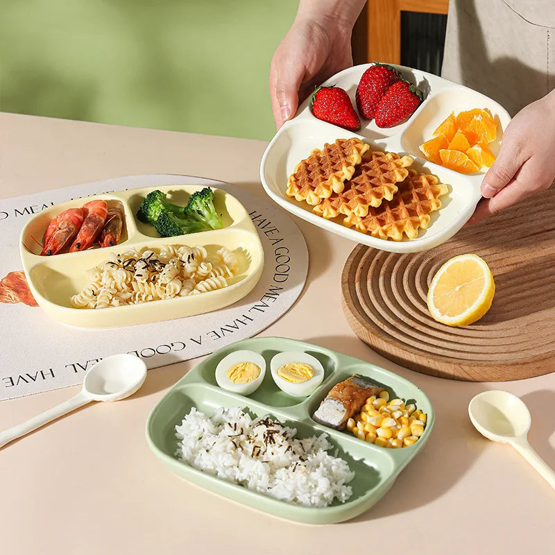 Divided Fat-reduced Dinner Breakfast Tableware for Home Use for Ceramic Nordic Portion Plate Three-compartment Dinner Plate