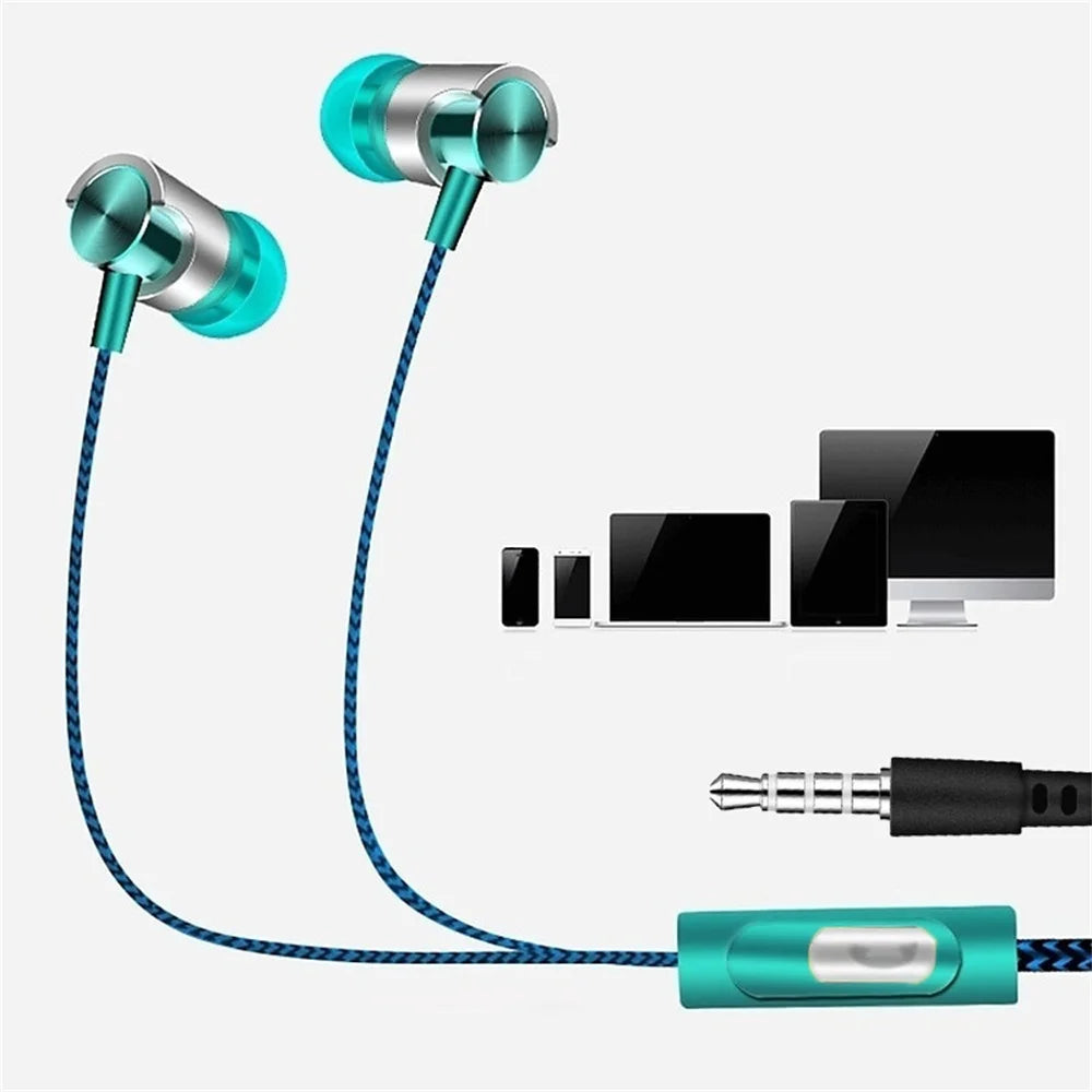 Wired In-ear Earphone In Ear Noise Cancellation Ergonomic Design Stereo Sports Music Headphones For Mobile Phone Everyday Use